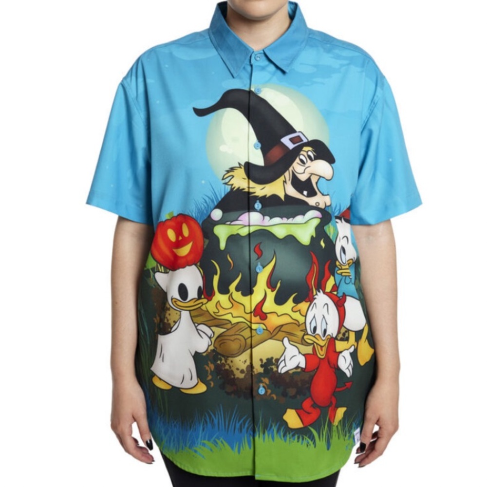 Unisex Huey, Dewey, & Louie Halloween Camp Shirt‎ Loungefly Disney